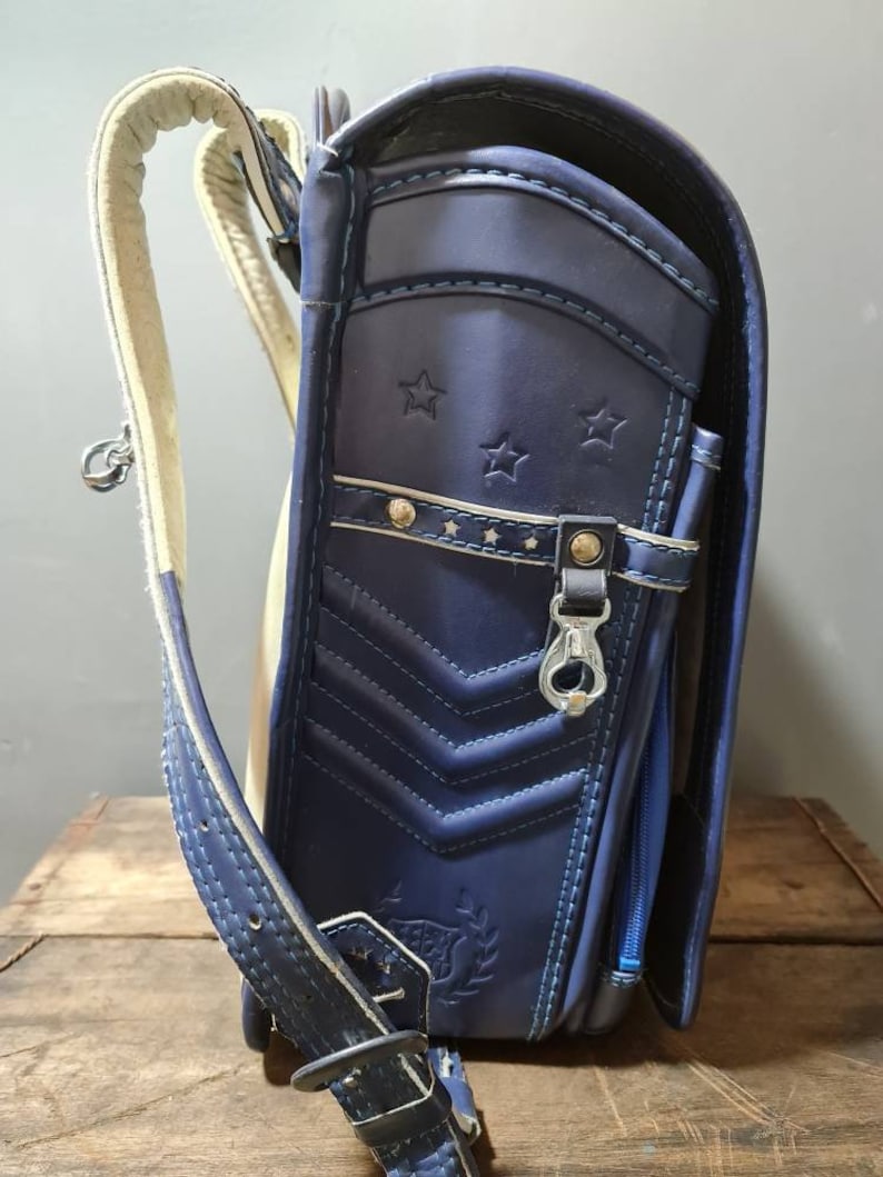Vintage Japanese Blue Randoseru Traditional School Backpack - Etsy