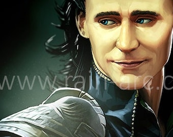Loki de Thor y Avengers Art Print