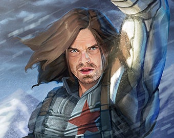 Soldado de invierno/Bucky de Avengers Art Print