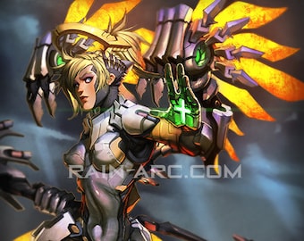 Mercy de Overwatch Art Print