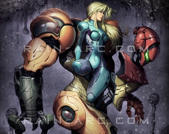 Samus from Metroid Art Print