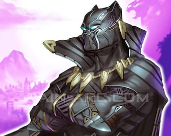 Black Panther de Avengers Art Print