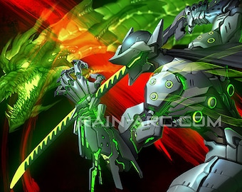 Genji de Overwatch Art Print