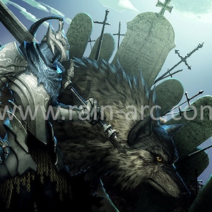 Dark Souls Artorias and Sif Art Print