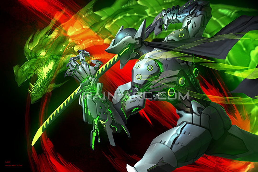 Genji From Overwatch Art Print - Etsy