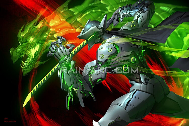 Genji From Overwatch Art Print - Etsy