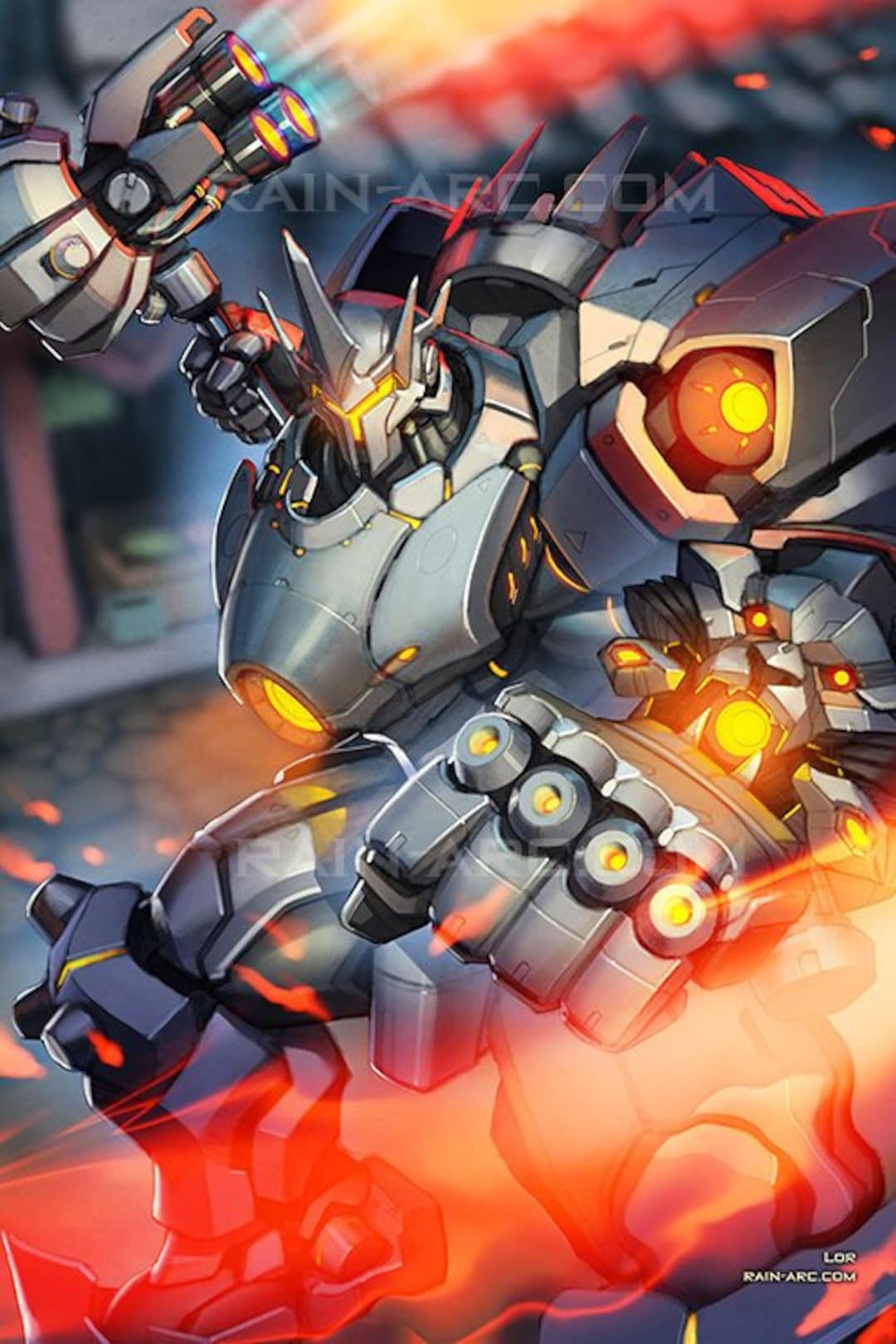 Reinhardt From Overwatch Art Print - Etsy, image size:1080x1620