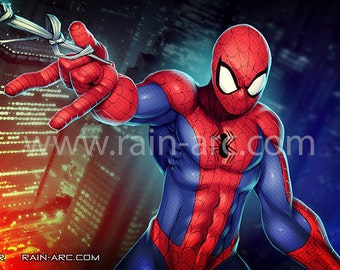 Impresión artística de Spiderman