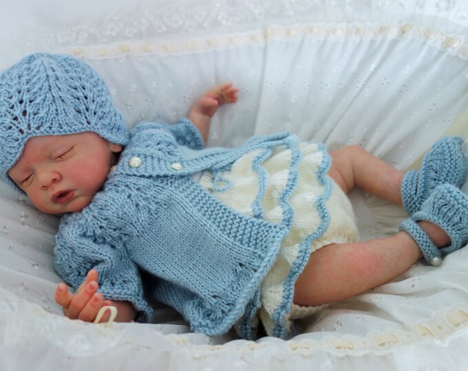 Baby Girl Frilly Pants Sweater Hat and Shoes. Newborn. Hand Etsy
