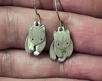 Wombat articulated earrings