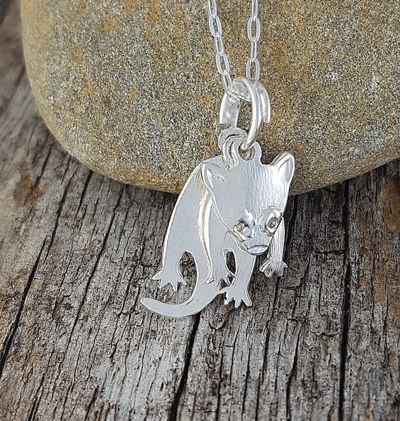 Tasmanian devil pendant in sterling silver