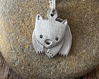 Gelede tinnen wombat hanger ketting, gesegmenteerde buideldier sieraden