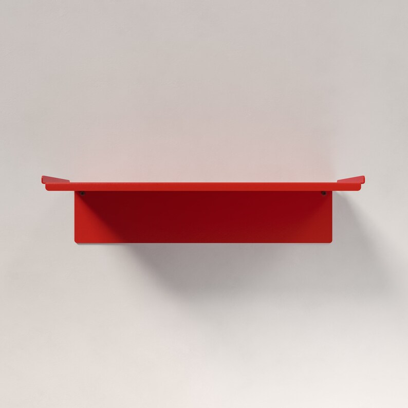 Matte Large Metal Wall Shelf Modern Floating Nightstand Home Etsy