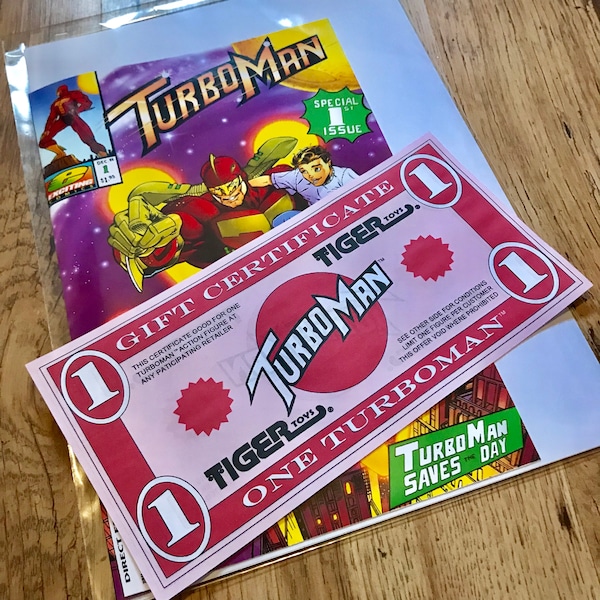 Turboman Gift Certificate Replica Prop - Jingle all the Way - Remplisseur de bas de Noël