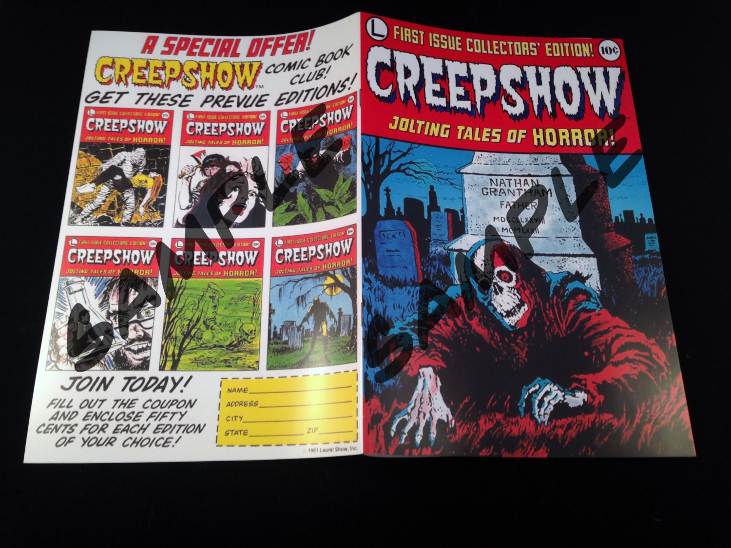 クリープショー アメコミ CREEPSHOW 日本語訳掲載 希少 非常に珍しいクリープショーコミックブックレプリカホラー映画