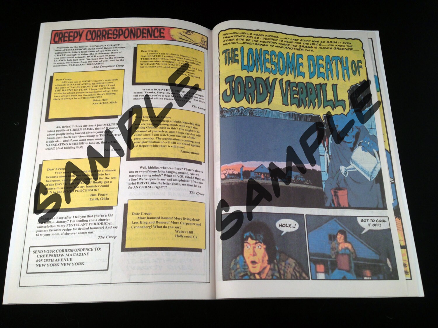 Very Rare Creepshow Comic Book Replica Horror Movie Prop