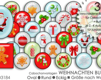 Cabochon Vorlagen Weihnachten Etsy