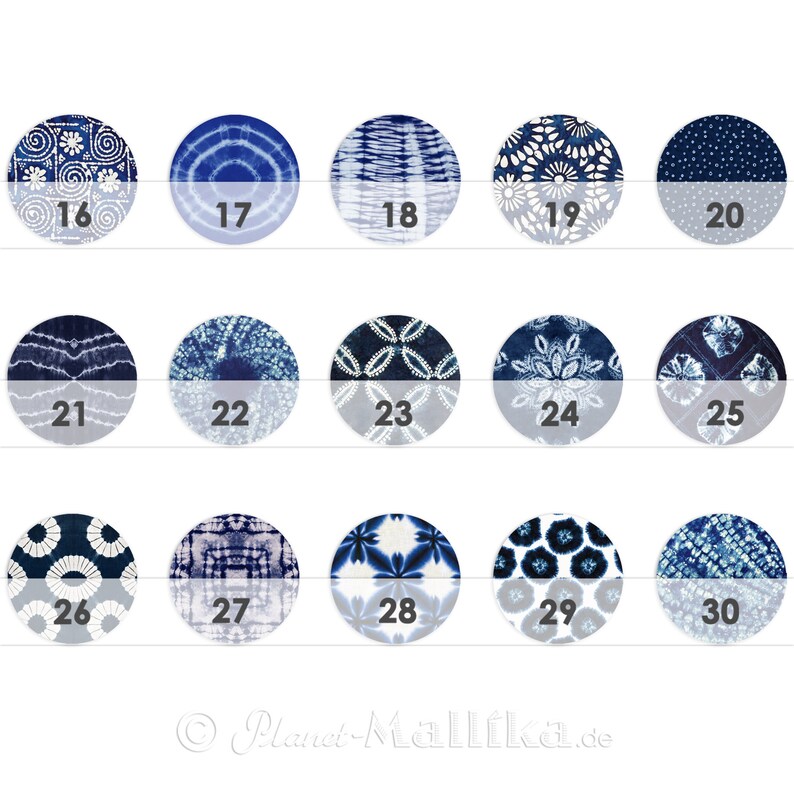 SHIBORI BATIK 30 digitale Cabochonvorlagen Cabochon Vorlagen digital Download Buttonvorlagen Schmuckbilder Buttons template Collage Bild 5