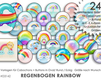 RAINBOW rainbow 30 digital cabochon templates cabochon templates digital download button templates jewelry pictures buttons template collage