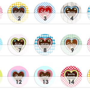 GINGERBREAD HEARTS 30 cabochon templates cabochon templates digital download button templates images for jewelry cabochon buttons template collage image 4