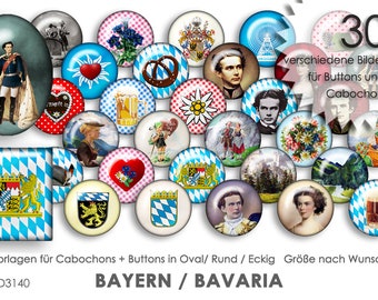 BAYERN BAVARIA Cabochon Templates Cabochon Templates digital Download Collage Sheet