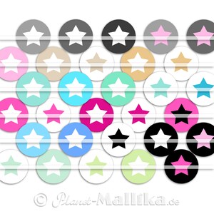 STARS 30 digital cabochon templates Cabochon templates digital download button templates jewelry images cabochons buttons template collage image 2