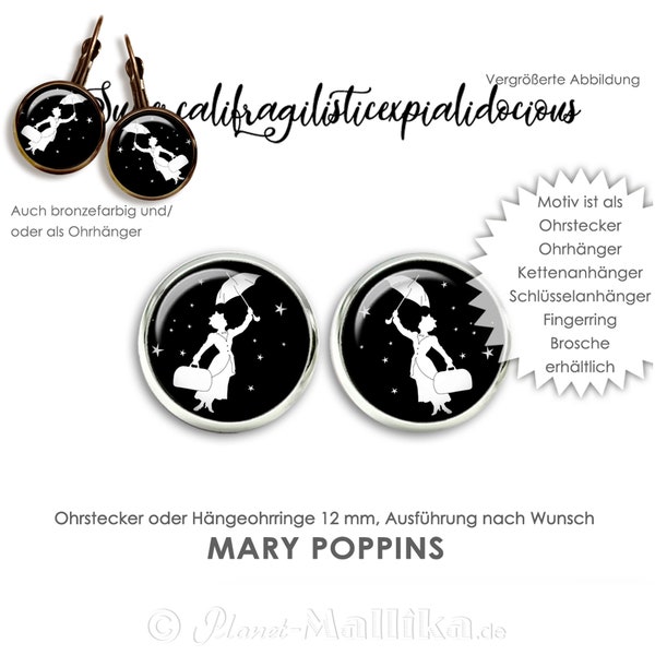 MARY POPPINS Ohrringe Ohrstecker Hängeohrringe Brisuren Ohrschmuck OHRSTECKER auf passender Schmuckkarte