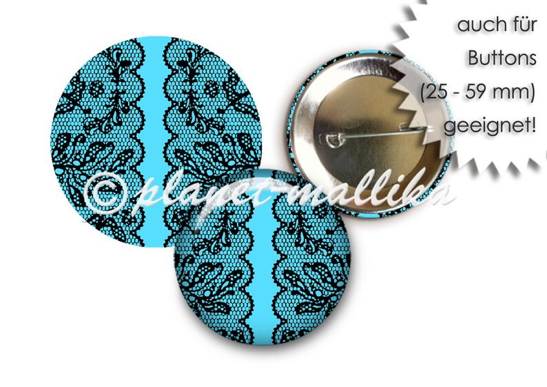 SPITZE LACE 30 Cabochonvorlagen Cabochon Vorlagen digital Download Buttonvorlagen Bilder für Schmuck Buttons Cabochon template Collage Bild 8