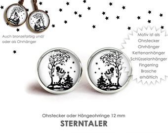 STERNTALER Ohrringe Ohrstecker Hängeohrringe Brisuren Ohrschmuck OHRSTECKER Märchen Sterntaler Scherenschnitt Mädchen Sterne Ohrhänger Stern