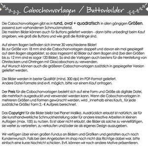 HASEN 30 Cabochonvorlagen Cabochon Vorlagen digital Download Buttonvorlagen Bilder für Schmuck Cabochon Buttons Cabochon template Collage Bild 7