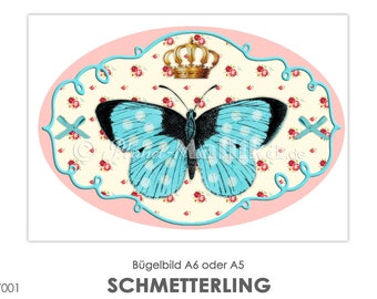 BUTTERFLY Ironing Picture Ironing Pictures Ironing Foil Press Patches Application Appli Fabric Picture T-Shirt Picture