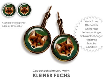 FUCHS Ohrringe Ohrstecker Hängeohrringe Brisuren Ohrschmuck Cabochonschmuck roter Fuchs Füchslein Reineke Fuchs