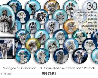 ENGEL 30 digitale Cabochonvorlagen Cabochon Vorlagen digital Download Buttonvorlagen Schmuckbilder Buttons template Collage Himmelswesen