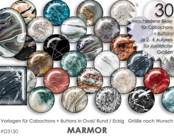 MARBLE 30 Cabochon Templates Cabochon Templates numérique Télécharger Button Templates Images Bijoux Boutons modèle Collage Cabochons Bijoux Images