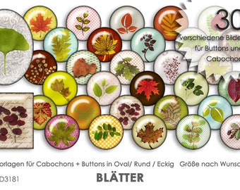 Cabochon Vorlagen Cabochonvorlagen BLÄTTER