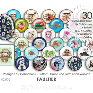 FAULTIER 30 digitale Cabochonvorlagen Cabochon Vorlagen digital Download Buttonvorlagen Schmuckbilder Cabochons Buttons template Collage
