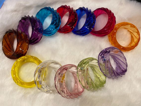 Giant Plexiglass Bangles from the 80s!