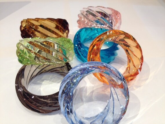 Giant Plexiglass Bangles from the 80s! View 3