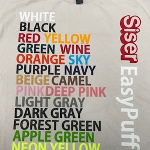 Easy Puff 12&quot; x 36&quot; | Heat Transfer Vinyl | Puff HTV Sheet | 3D Heat Vinyl | Siser Puff HTV