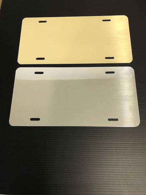 Qty. 1 / License Plate Blank - Polished Gold or Chrome 6"x12&quo…