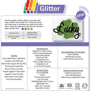 12 x 20 / 1-sheet / EasyWeed Glitter / HTV image 5