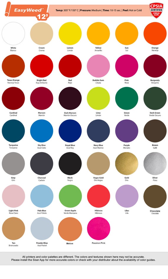 Siser Easyweed Heat Transfer Vinyl 12" x 5 Yards Siser Easyweed Heat Transfer Vinyl 12" x 5 Yards
