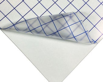 5pk 12"x 15" Transfer Tape / Medium Tack Clear / Blue Grid