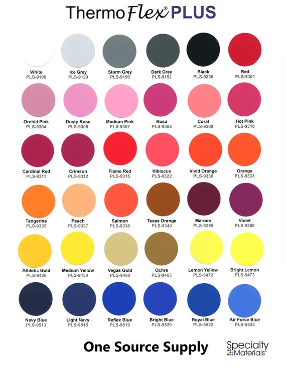 12x 10 Yards Thermoflex Plus Heat Transfer Vinyl HTV Etsy UK