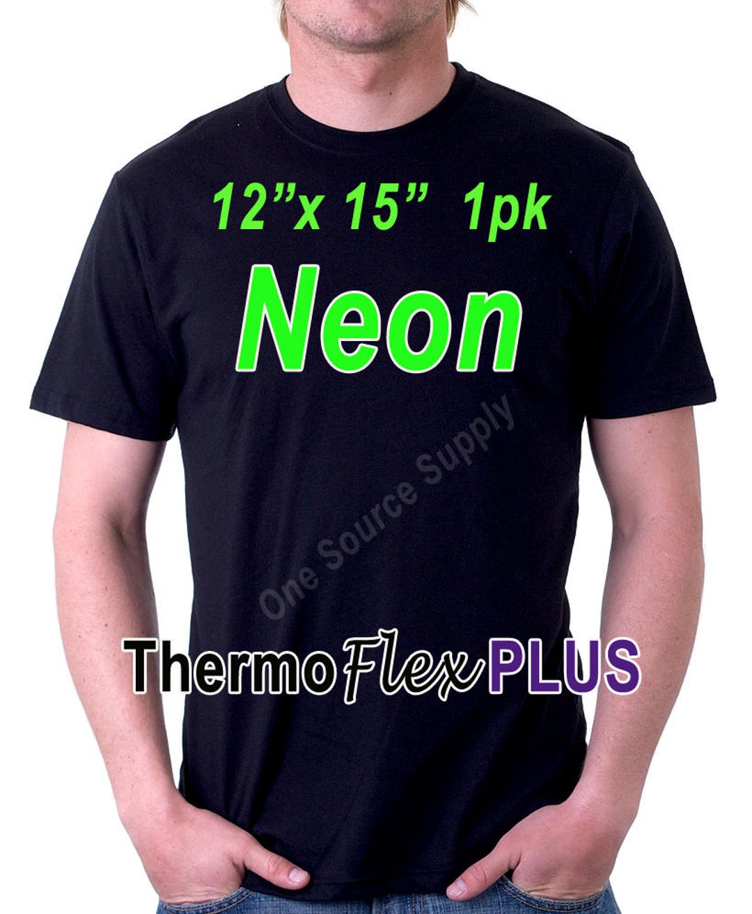 Neon Orange ThermoFlex Plus HTV Neon Heat Transfer Vinyl