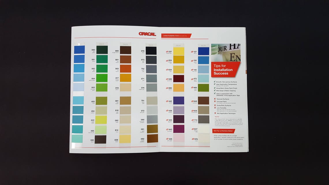 Oracal 631 Color Chart