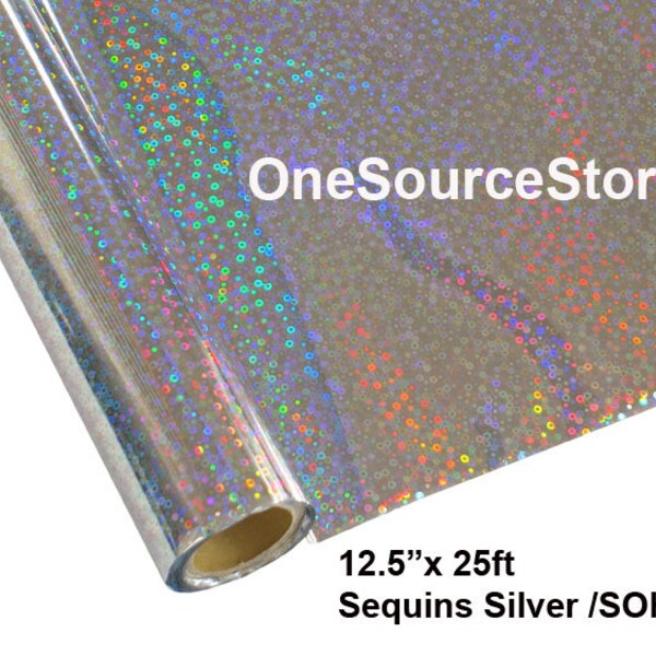 Sequin Silver Htv Etsy