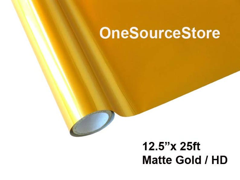 HTV Textile Foil / 12.5 x 25ft / Matte Gold / HD | Etsy