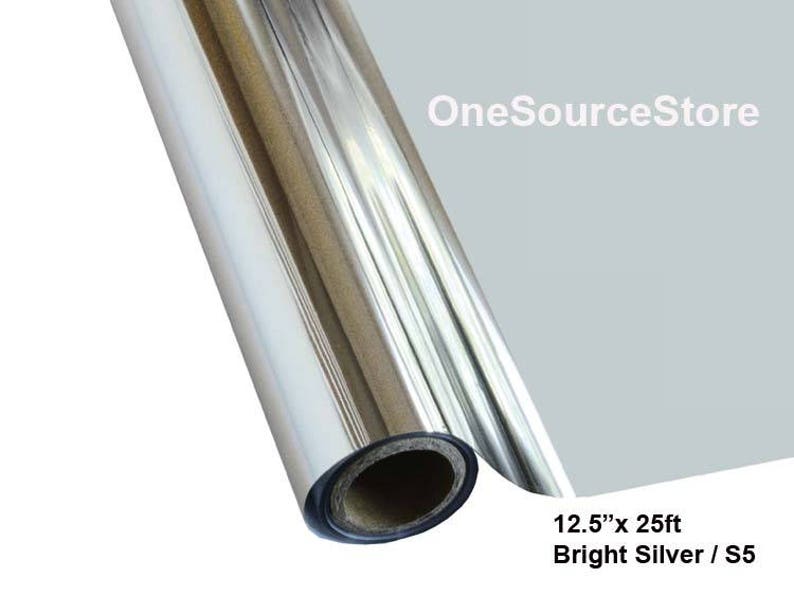 HTV Textile Foil / 12.5 x 25 ft / Bright Silver / S5 Etsy