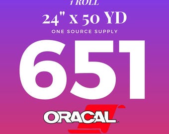 24" x 50 Yards Oracal 651 Vinyl | Permanent Outdoor Vinyl | Craft Vinyl Sheet | Decal Vinyl | Oracal Vinyl Sheet | Outdoor Adhesive Vinyl